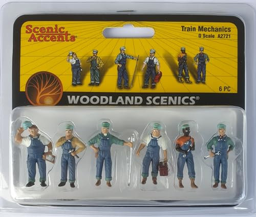 Woodland Scenics A2721 Zugmechaniker Lokomotiven Waggons Reparatur 6 Figuren Train Mechanics Spur 0 O 1:43