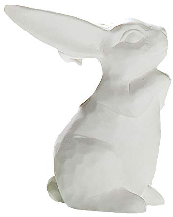 GILDE Trendiger Dekohase Hase Osterhase Porzellan Weiss Kaninchen Osterdeko Dekofigur Garten Dekoration Ostern 8x3,5cm