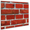Glass splashback 60 cm x 52 cm | Toughened safety glass kitchen wall splash-back guard | 11688 red brick wall | by semUp