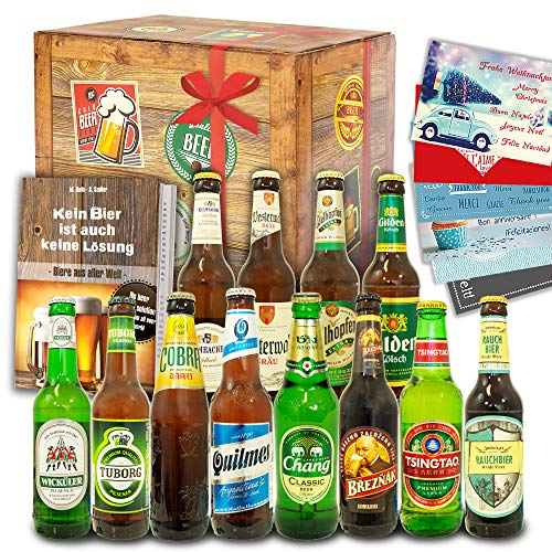 12x Bier aus aller Welt & Deutschland / 12 Flaschen Bier/Geburtstags Set