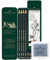 Faber-Castell 119063 Bleistift Castell 9000, 6-er Etui + Knetgummi/Knetradierer