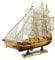 Comtervi Segelboot Maritimes Deko Segelschiff aus Holz, Fischerboot Holz Segel Segelschiff Modell 24 * 6 * 24cm