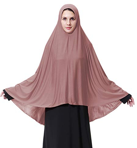 VAILANG Womens extralange Milchfaser Muslim Arab Hijab Elegante einfarbige islamische Gebet leichte Kopftuch Wrap Schal Deep Pink