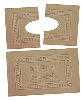 Dalila Casa Tappeto Bagno Torino (Beige, Set 3 Pezzi)