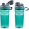 Speeron Camping Trinkflasche: 2er-Set BPA-freie Sport-Trinkflaschen, 700 ml, auslaufsicher, grün (Trinkflasche für Halterung, Fahrradflasche Flaschenhalter, Getränkehalter)