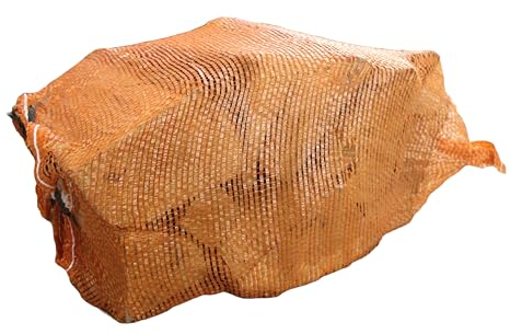 Kingston Tools 10kg (30L) Kiln Dried Oak Logs Firewood Net Bag — Fire and Flame Starter for Open Fires, Fireplace, Oven and Camping