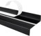 Quest Treppenkantenprofil Selbstklebend 40x25mm – Antirutsch Treppenkantenschutz aus Kunststoff PVC – Schwarz, 90cm