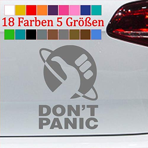generisch Don´t Panic Sticker Autoaufkleber Save The World Friday for Future Greta 90-Silber 12x8,5cm