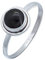 mantraroma Ring Damen Silber 925 Onyx Edelstein schwarz schlicht modern (MRG-217-03-(60))
