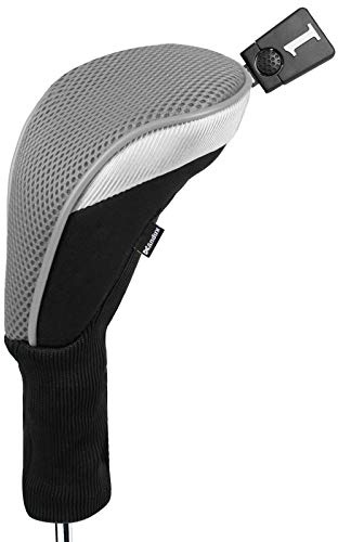 Andux Golf 460cc Drivers Club Head Covers Long Neck Grey