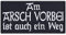 Lustiger Patch Am Arsch vorbei ist auch ein Weg Biker Aufnäher/Bügelbilder/Sticker zum annähen/aufbüglen Geschenk Applikation für Jacke/Weste/Jeans/Kutte | 90x45mm