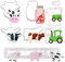 Farm Animal Cookie Cutters Set, 9 Pieces Cake Decorating Cutters with Cow, Pig, Sheep, Tractor Biscuit Mold Barnyard Cookie Cutters for Kids DIY Baking