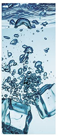 TüRfolie TüRtapete TüRposter Selbstklebend 3d Fototapete Klebefolie TüR Mit Motiv TüRaufkleber Kinderzimmer Blauer Eiswürfel 77 X 200cm(30,31 X 78,7 Zoll)