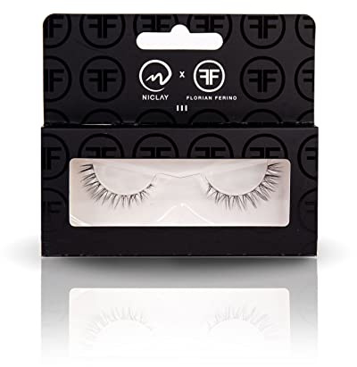 NICLAY falsche Wimpern – hochwertige fake lashes im natürlichen Look, kreiert mit Star-Stylist Florian Ferino, bis zu 30 mal wiederverwendbar - 1 Paar
