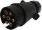 HISports Anhänger Stecker 7 Polig, 12V Wasserdicht Anhängerstecker 7 Polige für Pkw Abschleppwagen Anhänger Lastwagen LKW Wohnwagen Wohnmobil 7 Pin Stecker Adapter N-Typ Anhängeranschluss