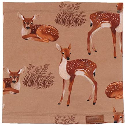 Walkiddy Schal aus Baumwolle (Bio) One Size, Little Fawns, Braun