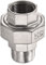 M METERXITY Tuyau Raccord Union - Inox Acier Double Fileté Tuyau Connecteur, avec Caoutchouc Anneau, Appliquer à DIY Projet, (3/4PT Mâle x G3/4 Femelle Filetage, Argent)