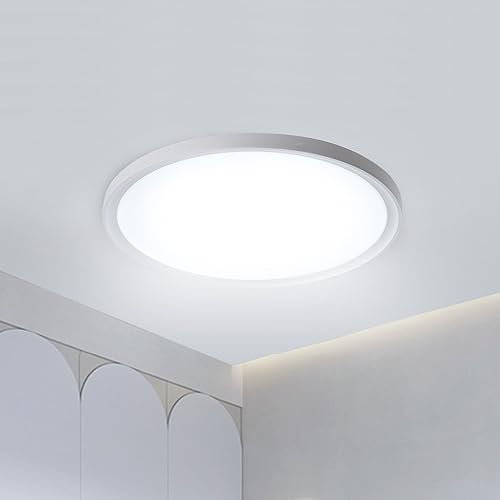 LZQ LED Deckenleuchte Flach Rund 36W Deckenlampe Deckenleuchten Schlafzimmerlampe Küchenlampe, Led Lampen Deckenlampen IP44 Wasserfest für Badezimmer Wohnzimmer Schlafzimmer - Kaltweiß