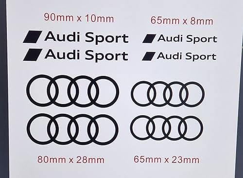 Black car Brake calipers Stickers compatible with Audi Sport Caliper TBS28