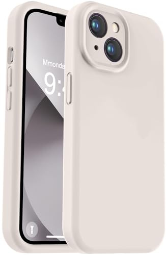 Vooii Compatible with iPhone 13 Case, Liquid Silicone Upgrade [Camera Protection] [Fit for Battery Charger Cases] Shockproof Phone Case for iPhone 13 6.1 inch - Stone