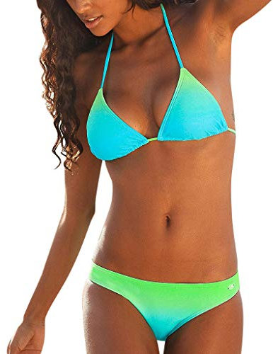 Generic High Waisted Bikini Set with Cover up, Quick Dry Swimming Costume for Women, Racer Back Women's Bikini Set V Neck Padded Bathing Suits Swimsuits Gifts for Women Training Blue