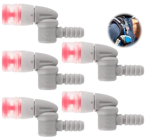 5pcs Bite Valve Replacement for Camelbak, Mouthpiece Replacement for Camelbak Hydration Pack Valve Replacement for Camelbak, Osprey Hydration Bladder (Gray)