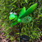 Gartenstecker aus Metall mit LED-Solar-Lichterketten Beleuchtung - Gartendeko, Solarleuchten - Schmetterling, Grashüpfer, Biene, Marienkäfer - variabel 62 oder 92 cm groß (Grashüpfer)
