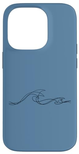 Minimalistische Wellen Strand Surfen Minimalismus Hülle für iPhone 14 Pro