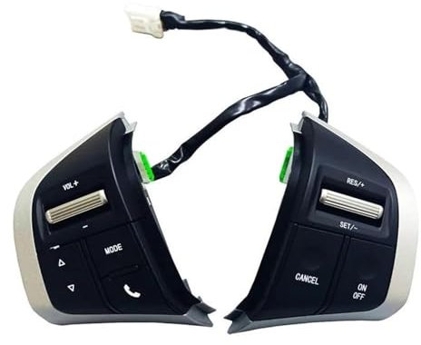 AcarKing Lenkradsteuerung Schalter Kompatibel Mit Isuzu Für D-Max 2015 2016 2017 2018 Auto-Multifunktions-Lenkrad-Tempomat-Schalterknopf Audio-Radio-Schalterknopf