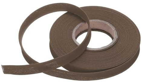 QUARKZMAN 12 mm Einzelfalz Schrägband Polyester Nahtband Gurtband Stoffband für Nähen, Säumen, Quilten, Säumen, Binden von Handwerk (Braun 9 m)