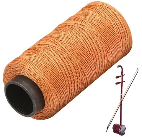 Chaies Cable - Replacement String - Violin Strings for Waxing Spikes for Accessories Reels Jack Wire 1 Roll Orange Waxed String for Lovers