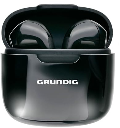 Grundig Bluetooth Kopfhörer – In Ear Earbuds 200 mAh – Ohrhörer mit 3 Stunden Wiedergabezeit – Kabellose Kopfhörer für freihändiges Telefonieren – inkl. Ladeetui USB-C-Ladekabel