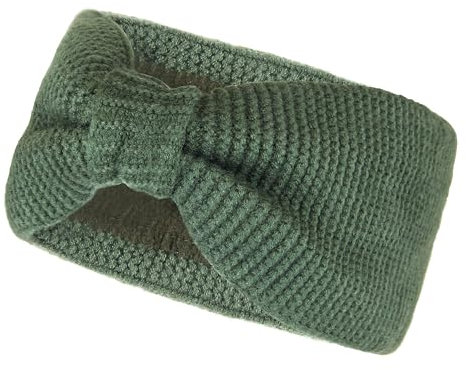 Vanessa & Melissa Gestricktes Damen Stirnband mit Schleife, Mädchen Haarband gefüttert mit warmem Fleece Innenfutter, Ohrenschützer SB1015