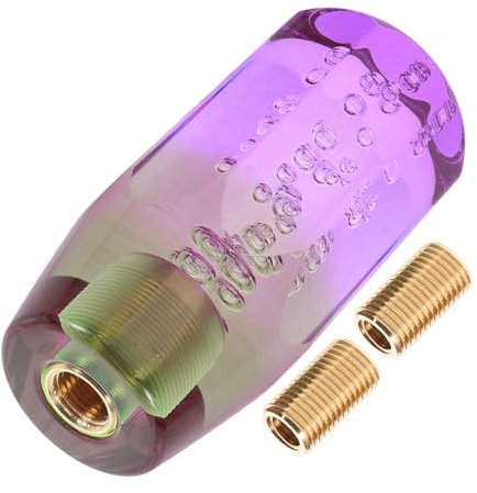 BUGUUYO Schaltkugel Aus Kristall Für Manuelle Autos Achteckiges Blasendesign Zweifarbiges Schema Schaltknauf Aus Acryl Schalthebelabdeckung Für Auto-innenausstattung