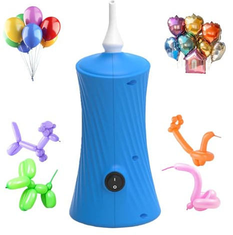 Balloon Pump Electric Air Balloon Pump Balloon Inflator for Long Balloons 160/260 Twisty Balloons Foil Animal, Classic, Latex Balloons Balloon Blower Machine