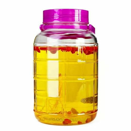 ATEK Pickling Jars,10 Liter Clear Storage jars with Airtight Lid and Handle | Easy to Carry Preserving Jar Storage Jars with Wide Mouth with Lid Airtight Container Pickle Fermenting Jar