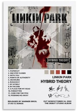 Hotoice Linkin Poster, Park, Rockband, Musikalbum, Hybrid-Theorie, signiertes Poster für Zimmer, ästhetische Leinwand, Wandkunst, Schlafzimmerdekoration, 60 x 90 cm