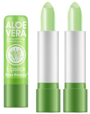 2 Pack Aloe Vera Lipstick Color Changing Tinted Lip Balm, Long-Lasting Moisturizing Lip Gloss Temperature-Activated Color for Nourishing Lip Care
