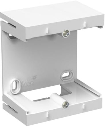 Accessorio per battiscopa superficie, compatibile con serie Europa, ideale per impianti elettrici e finiture decorative.