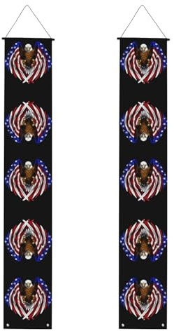 Dekorative Veranda-Banner, USA-Flagge, patriotischer Adler, Partydekorationen, langlebig für Abschlussfeiern, Feiern, Veranden