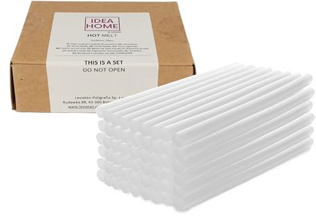 IDEA HOME Bâtons de Colle Chaude Transparents Ø 7 mm x 100 mm – Lot de 50 – Sticks sans Odeur pour Pistolets 7–8 mm – Forte Adhérence & Haute Stabilité Thermique