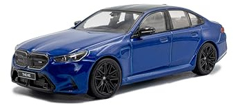 Solido BMW G90 M5 Sedan – Sportliche Business-Limousine, Schwarze Details, markantes Design, Diecast Modellauto, Marina Bay Blau, 1:43