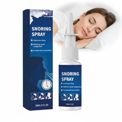 Anti Schnarch Spray, Nasenspray Gegen Schnarchen, Die Wirksame Lösung Gegen Schnarchen Für Einen Ruhigen und Erholsamen Schlaf, Mit Pflanzlichen Extrakten, Verbessert Die Atmung, 30ml