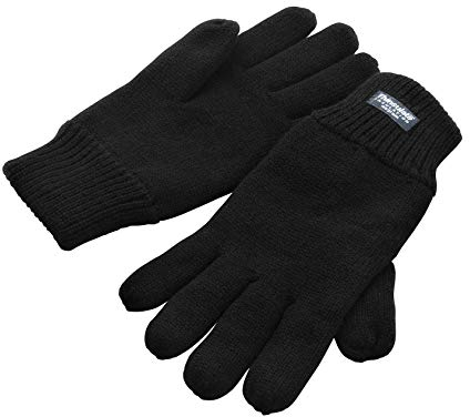 Thinsulate Winterhandschuhe mit Thermofutter für Herren Groß Xgroß Schwarz