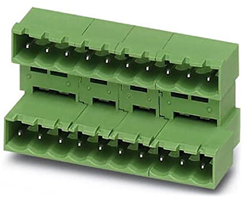 PHOENIX CONTACT MDSTBA 2,5/8-G Leiterplattengrundleiste, Nennquerschnitt 2,5 mm², Farbe grün, Anzahl der Anschlüsse 16, Artikelfamilie MDSTBA 2,5/..-G, Rastermaß 5 mm, 50 Stück