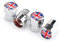 Goliton Britische Flagge Mini Ventilkappe Metall Gasdüsenkappe - Silber (Britische Flagge)