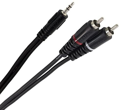 Plugger Câble Y mini Jack mâle stéréo/RCA mâle 6 m Noir