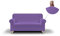 Italian Bed Linen Più Bello copridivano bielastico Sagomato Tessuto a Struttura Liscia, 97% Poliestere + 3% Elastan, Lilla, 2 Posti