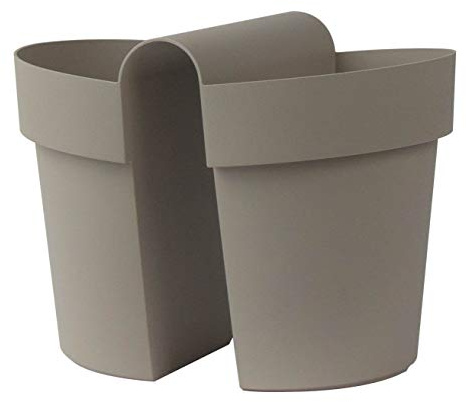 Euro 3 Plast 0342 Vase mit Reserve, Taupe