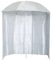 Outsunny 88 Arc 2.2M Fishing Umbrella Beach Parasol with Sides Brolly Shelter Canopy Shade with FREE Carry Bag Off-White